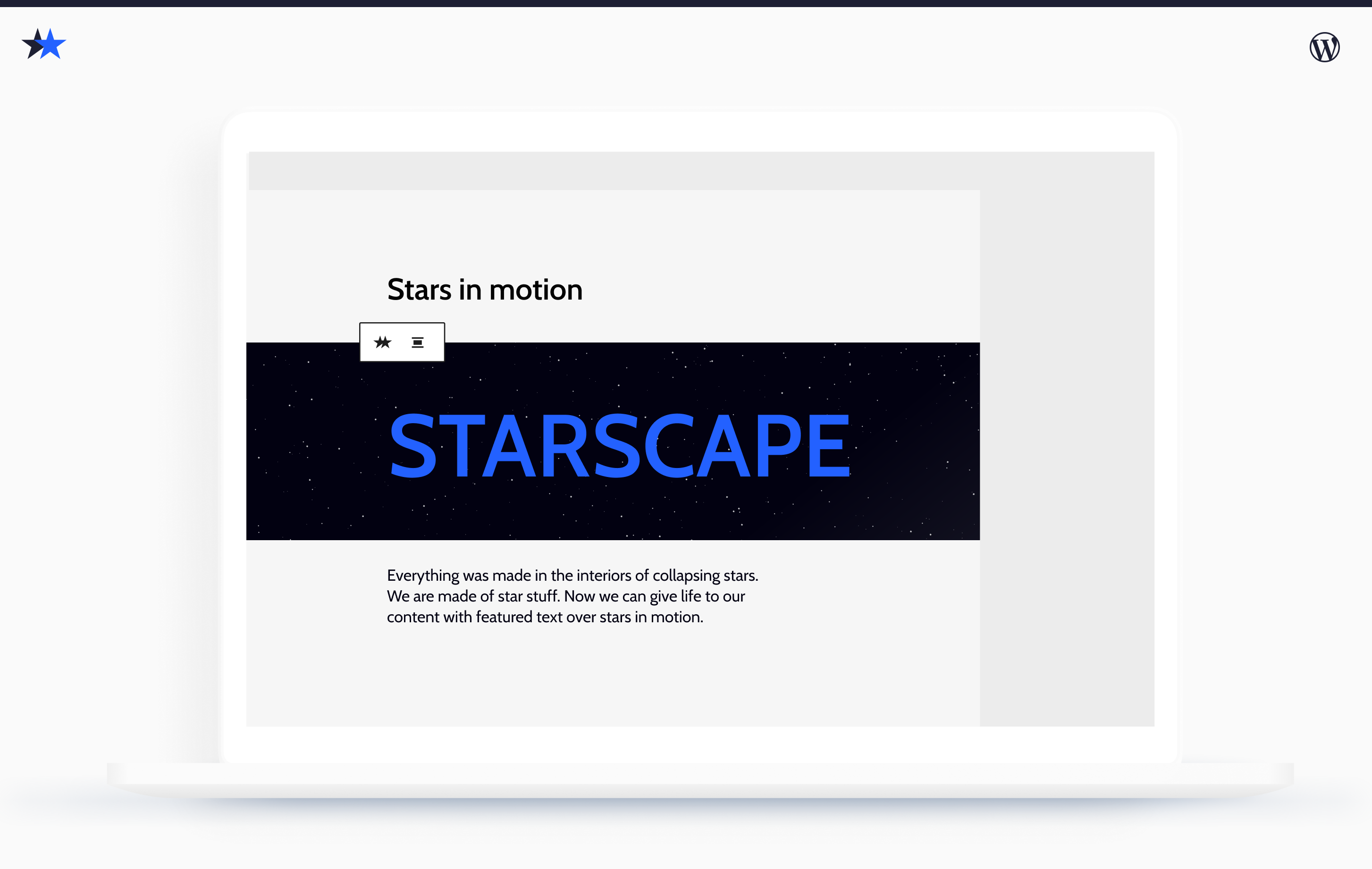 Create content with stars in motion.