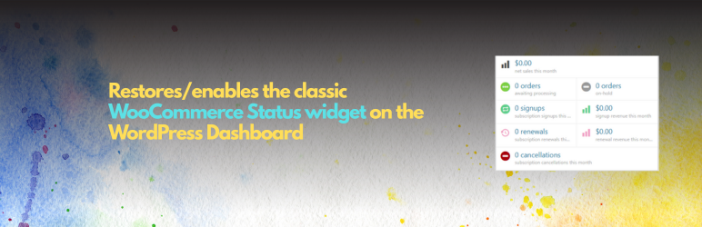 Status Widget Restorer for WooCommerce