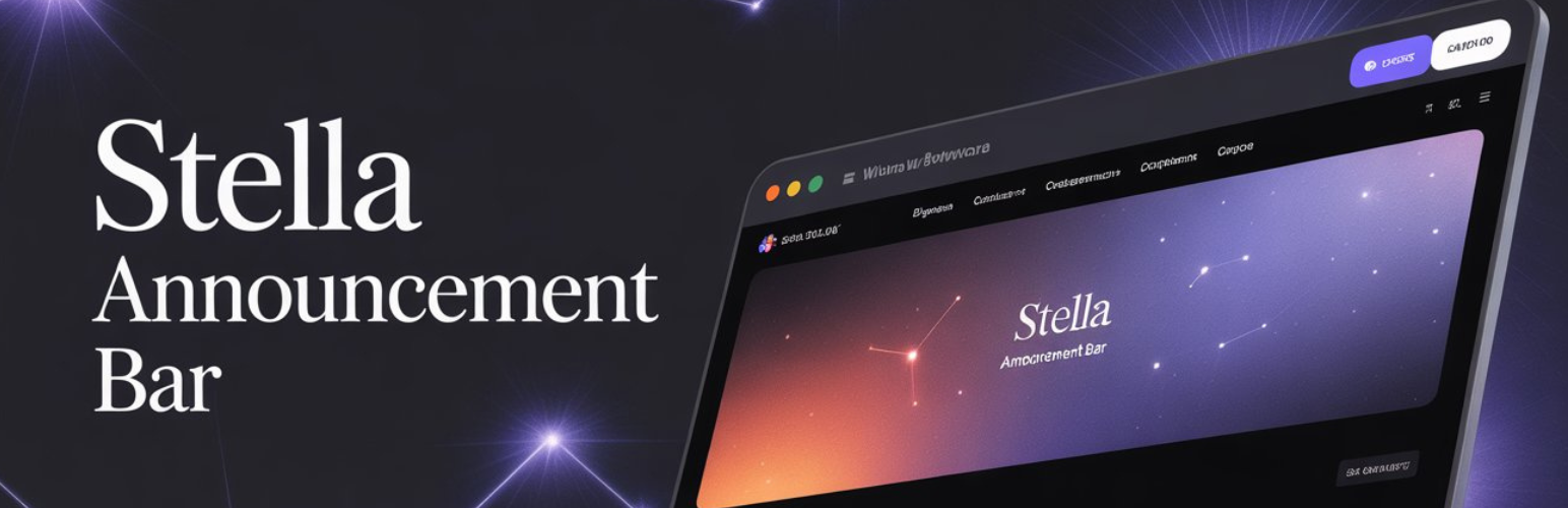 WordPress 外掛 Stella Announcement Bar 的封面圖片。
