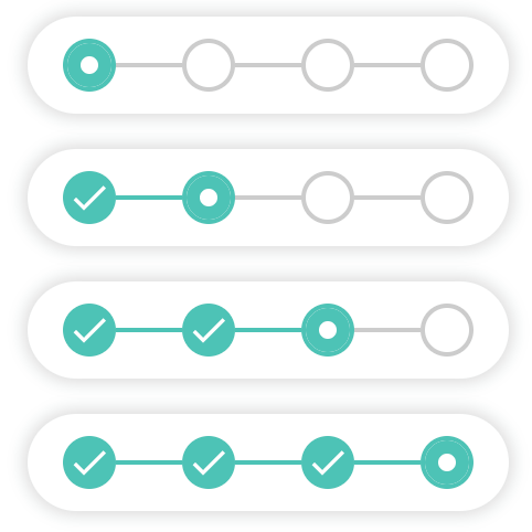 Stepped Content – Seamlessly organize your information into interactive steps Logo