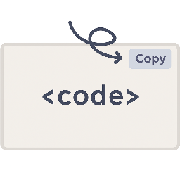 Sticky Copy Button for Code Blocks Icon