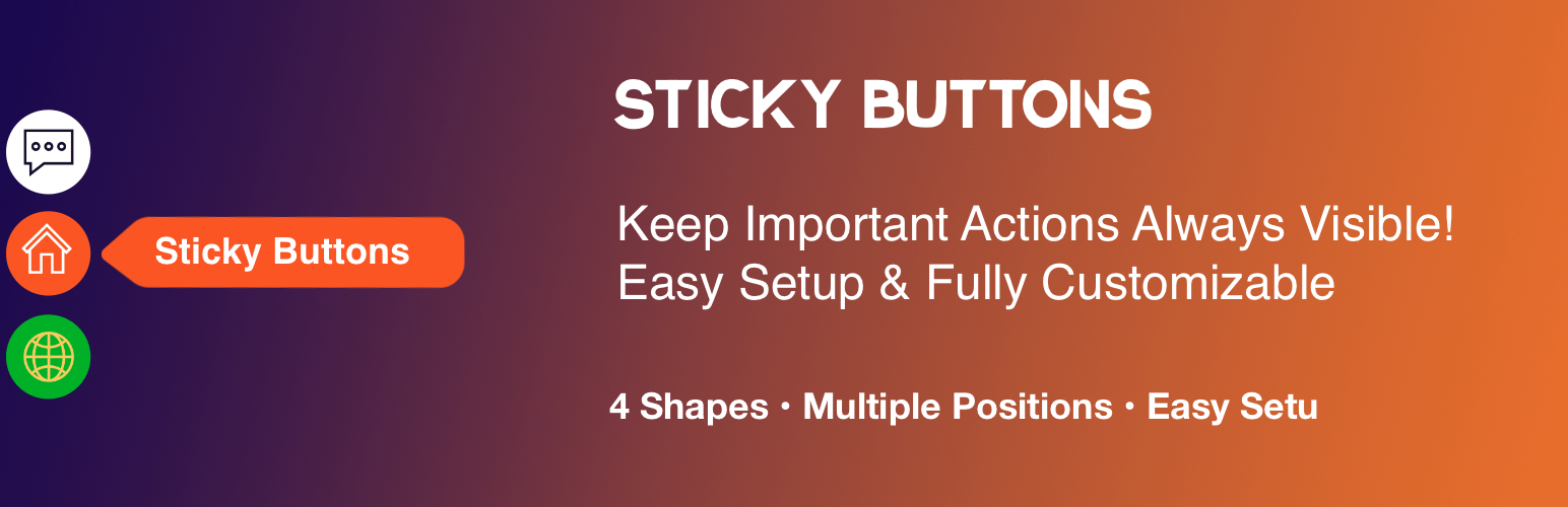 WordPress 外掛 Sticky Buttons – Floating Buttons Builder 的封面圖片。