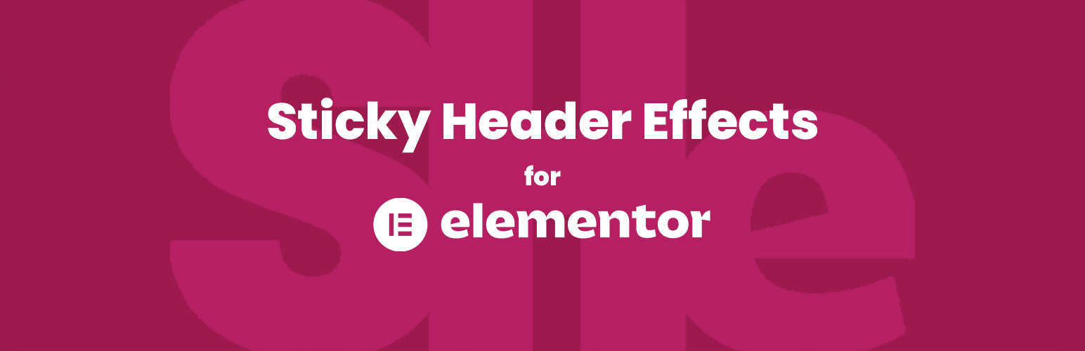 Sticky Header Effects for Elementor