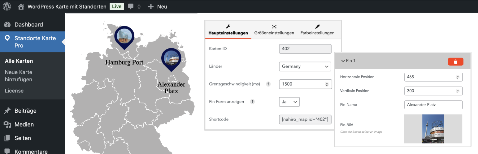 WordPress 外掛 Store Locations Map 的封面圖片。