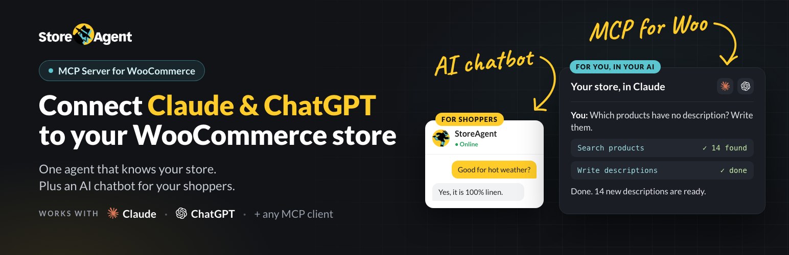 StoreAgent – WooCommerce MCP & WooCommerce AI Chatbot preview