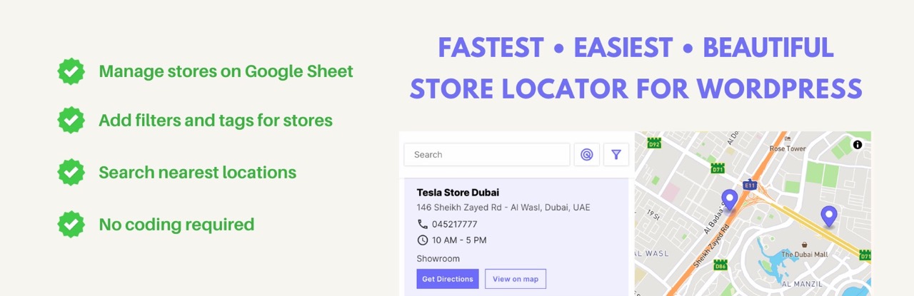 WordPress 外掛 Store Locator for WordPress📍 的封面圖片。