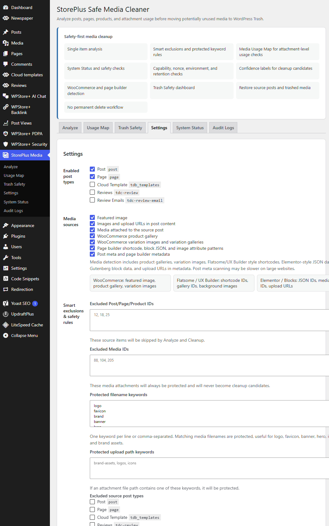 Inspect an attachment with the Media Usage Map.