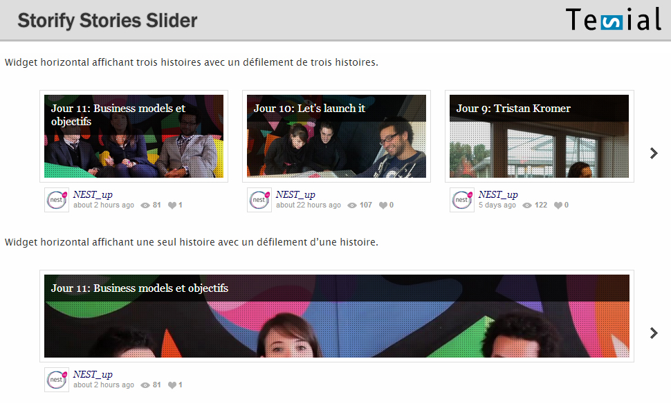 Storify Stories Slider