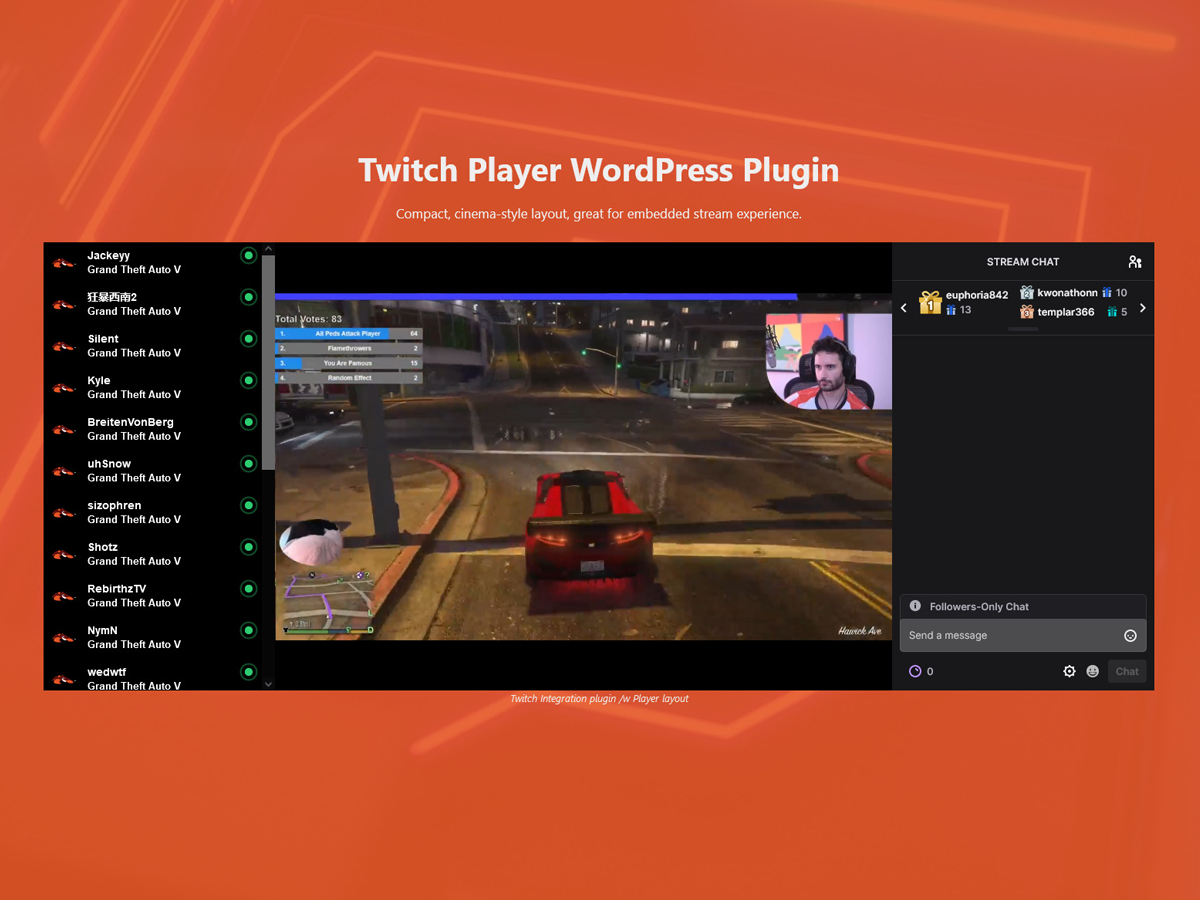 Gaming WordPress Theme - Twitch and  Integration