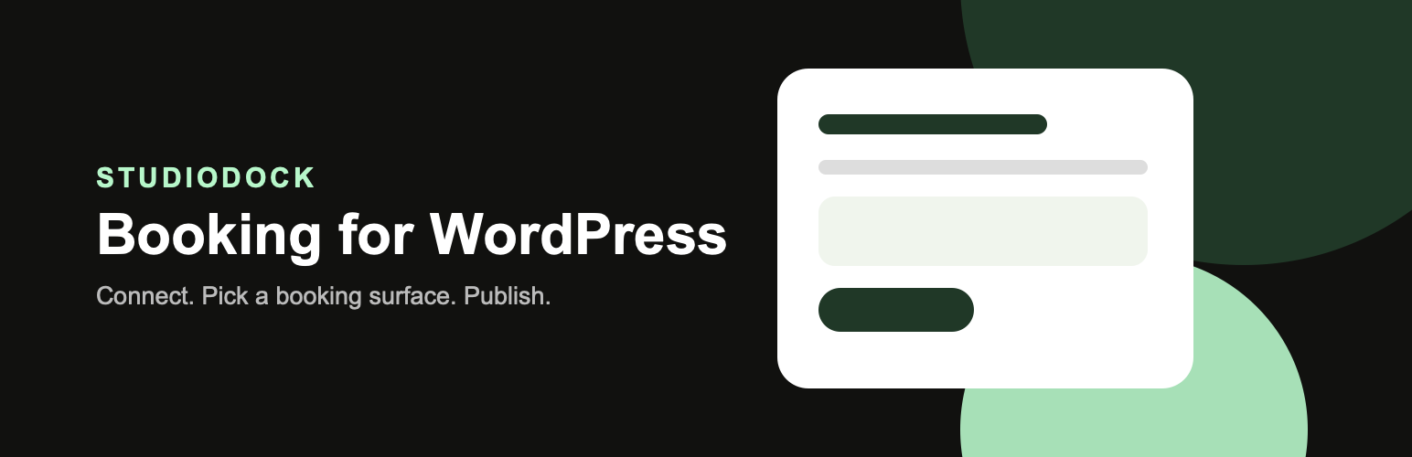 WordPress 外掛 StudioDock Booking 的封面圖片