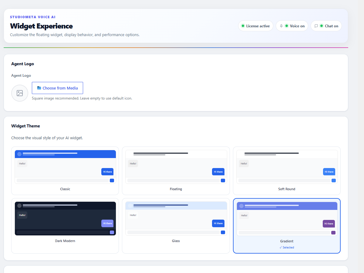 Voice call in progress — real-time voice conversation with AI agent