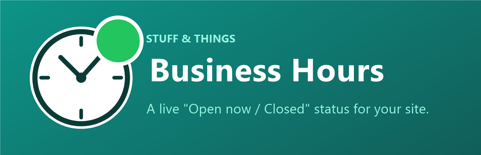 WordPress 外掛 Stuff & Things Business Hours 的封面圖片