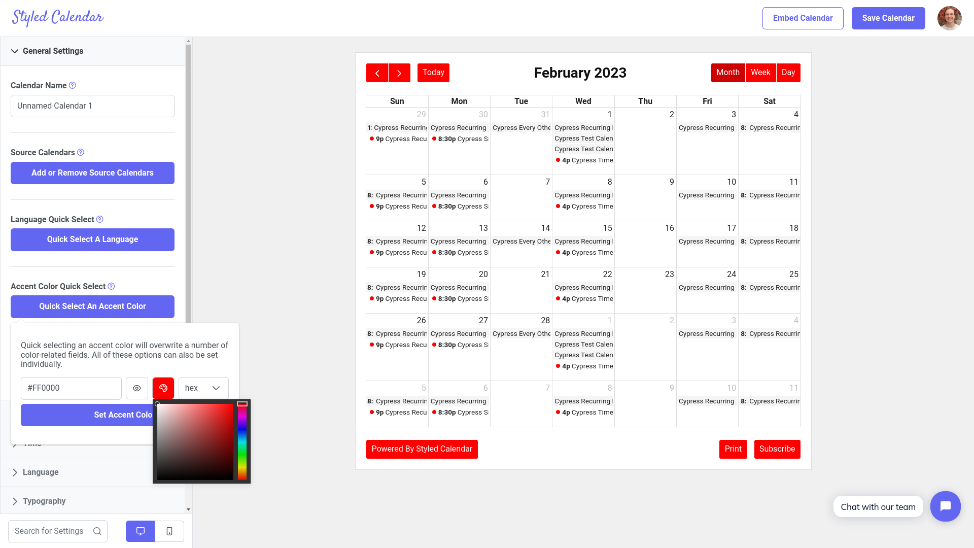 Setting the accent color edits a number of settings at once, each of which can be set individually