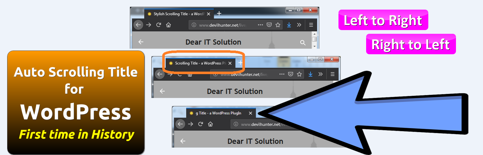 WordPress 外掛 Stylish Scrolling Title 的封面圖片。