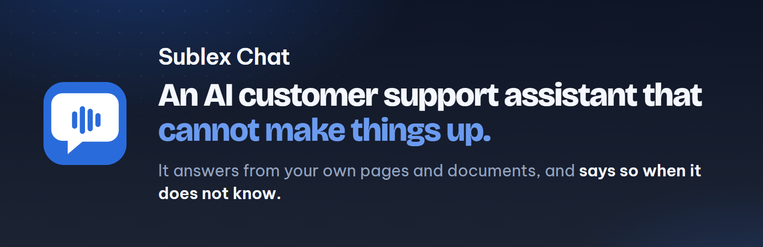 Sublex Chat | AI Customer Support Assistant and Chatbot