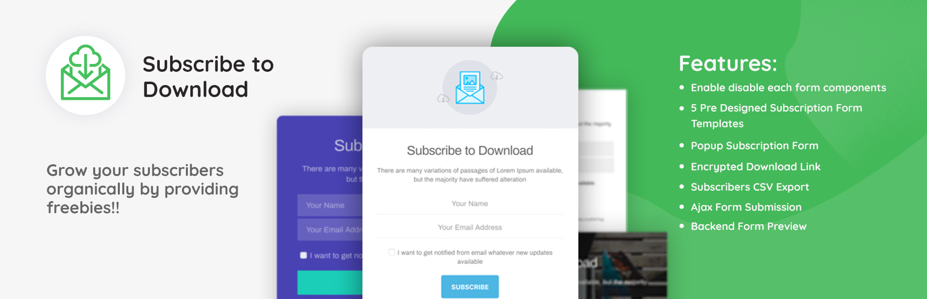 Subscribe to Download Lite – Email Before Download Plugin
