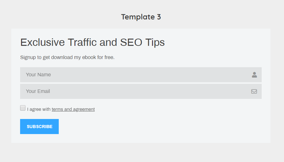 Subscribe to Download Form Template 3