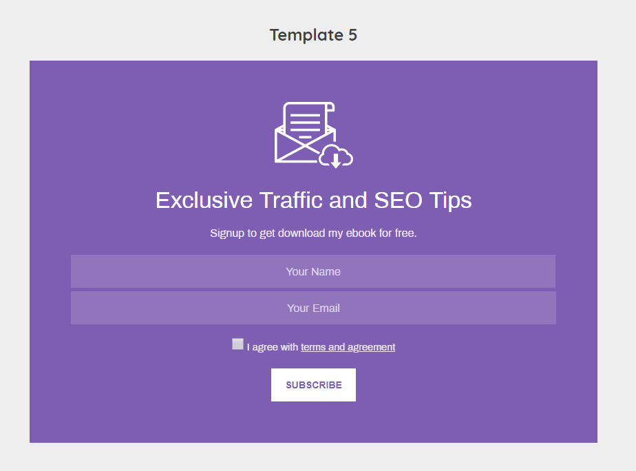 Subscribe to Download Form Template 5