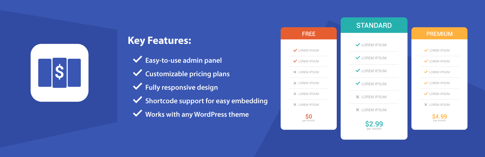 Subscription Plans Pricing Table