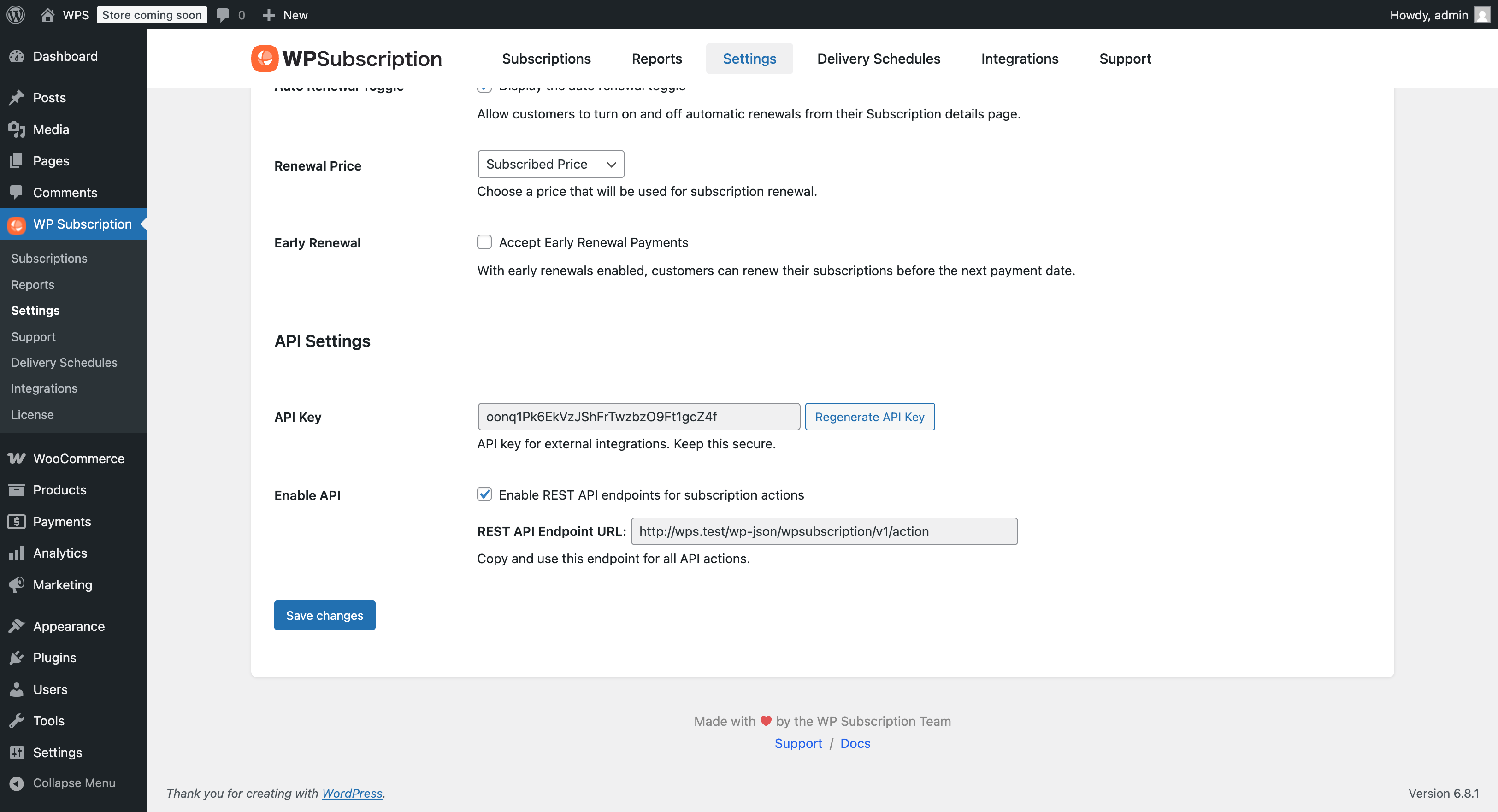 Subscriptions API