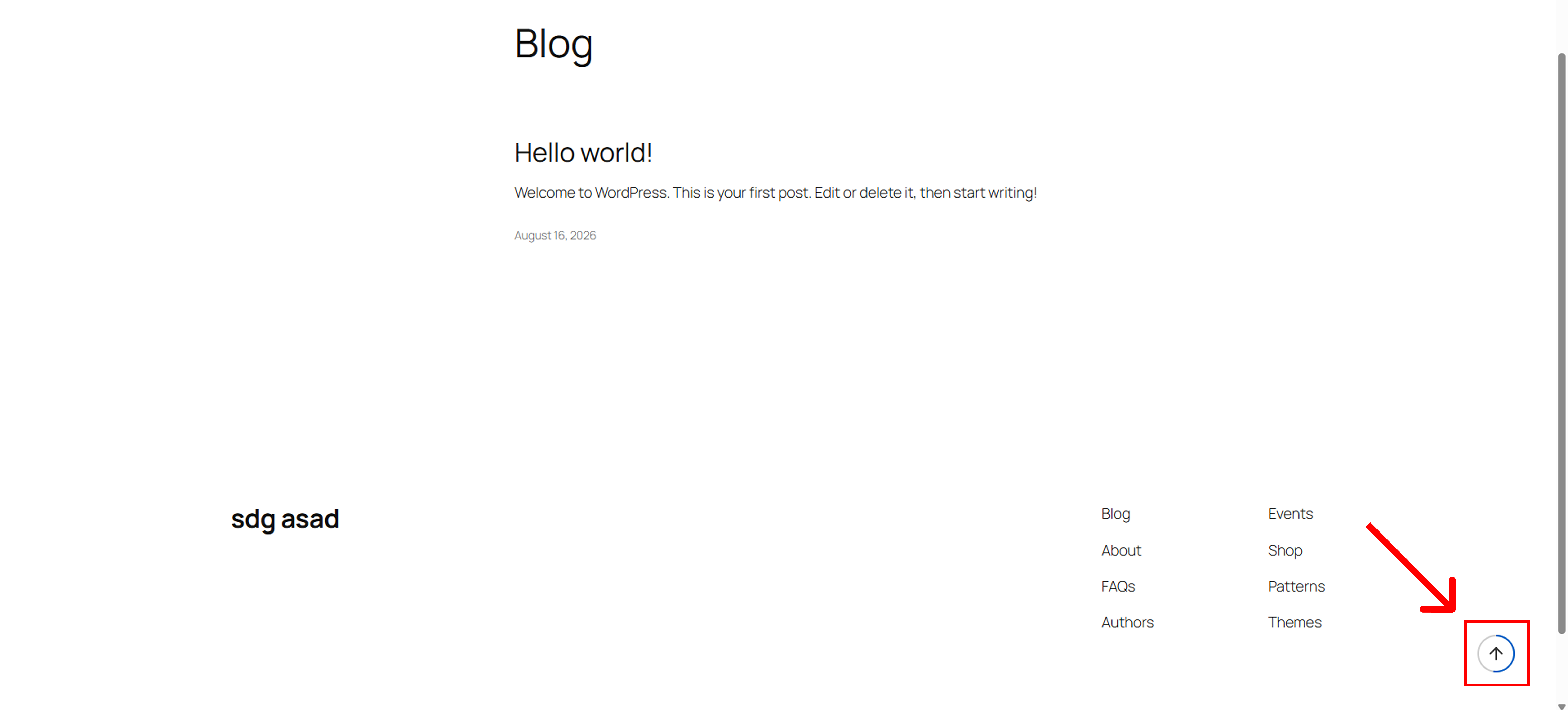 Scroll Back To Top Demo.