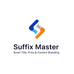 Suffix Master – Smart Title, Price & Content Branding Icon