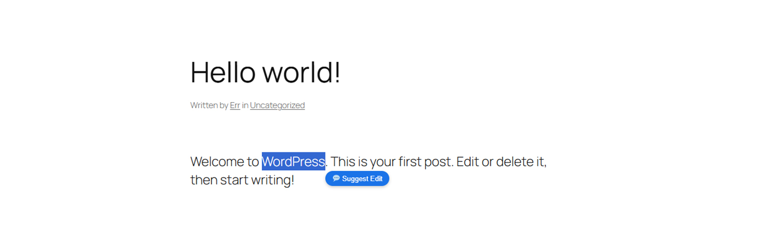 WordPress 外掛 Suggest Edits and Comments 的封面圖片