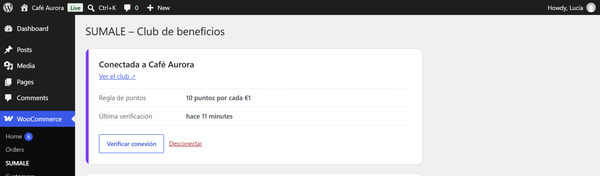 SUMALE – Loyalty Club for WooCommerce