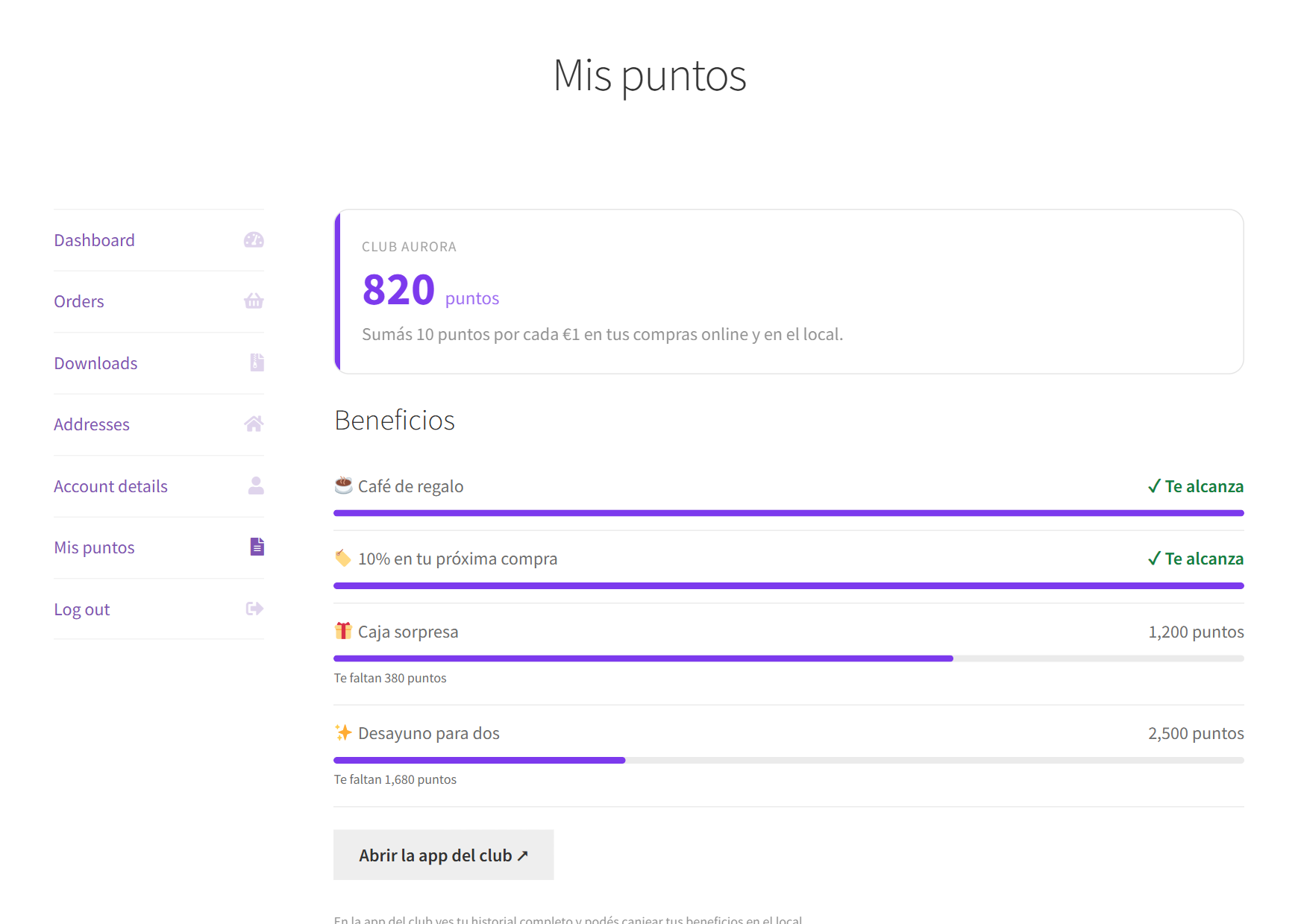 SUMALE – Loyalty Club for WooCommerce