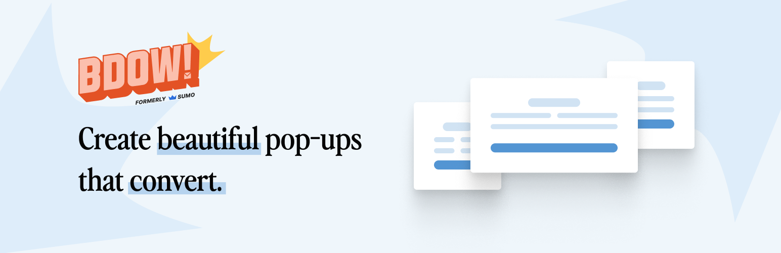 Website Pop-up Builder by BDOW! (formerly Sumo): Pop-ups + forms for email  opt-ins and lead generation – WordPress plugin | WordPress.org Perú