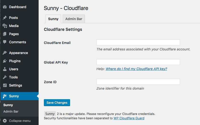 Cloudflare Settings