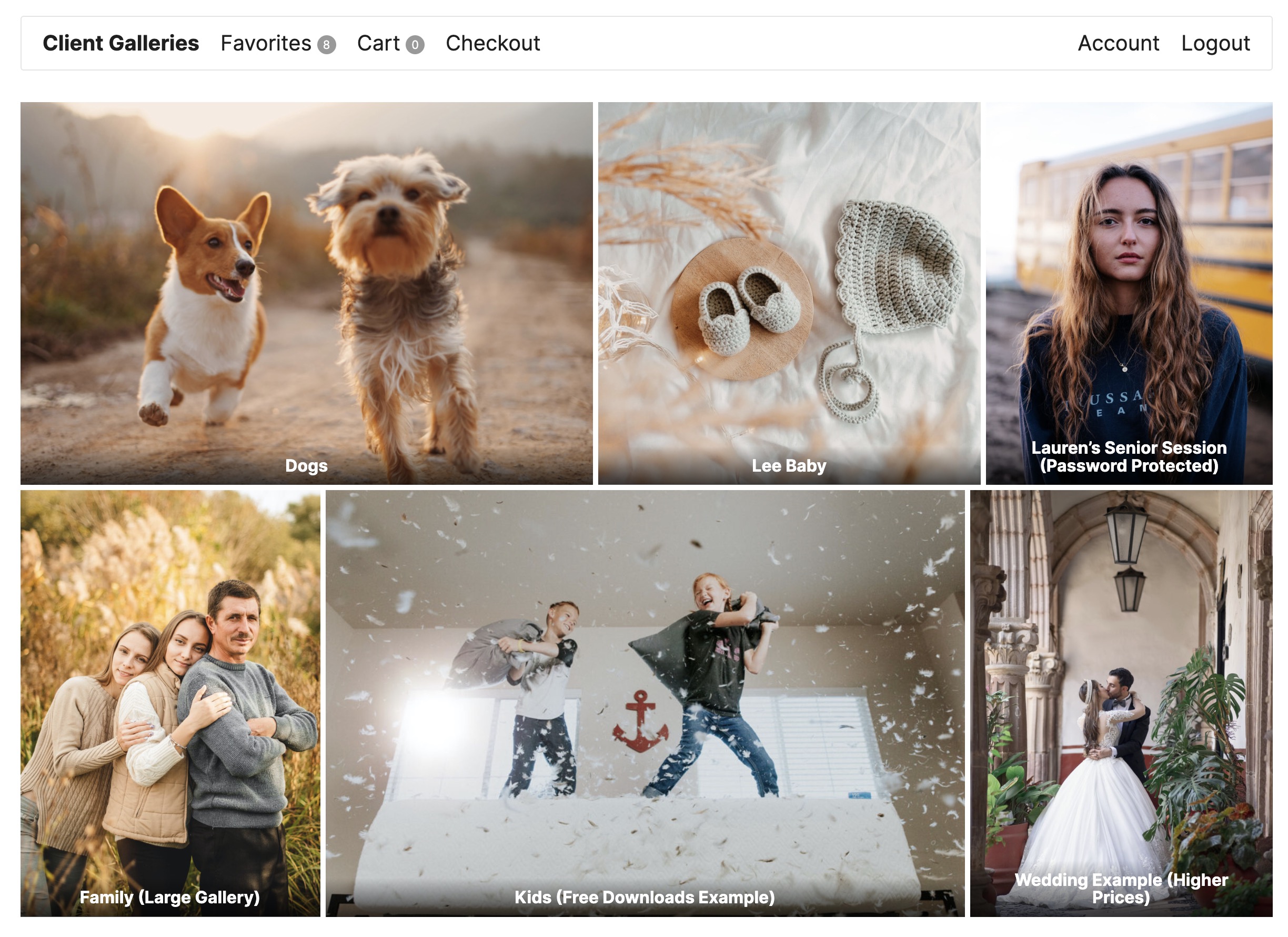 Sunshine Photo Cart: Free Client Photo Galleries for Photographers