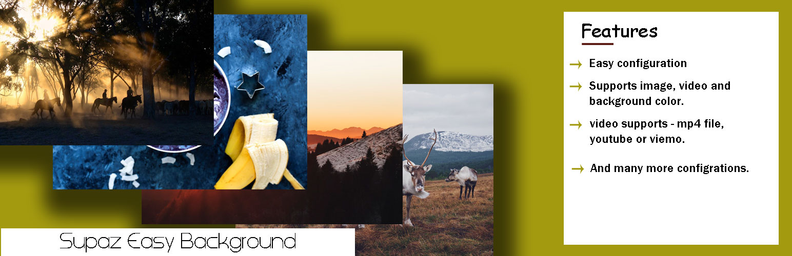 Supaz Easy Background – Easy way to add parallax image or video background