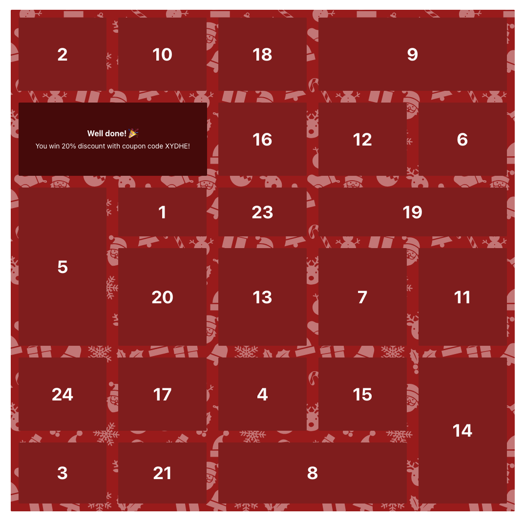 Create an Advent Calendar