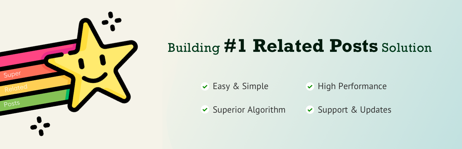 WordPress 外掛 Super Related Posts – Lightweight, High Performance Algorithm & Increase Traffic! 的封面圖片。