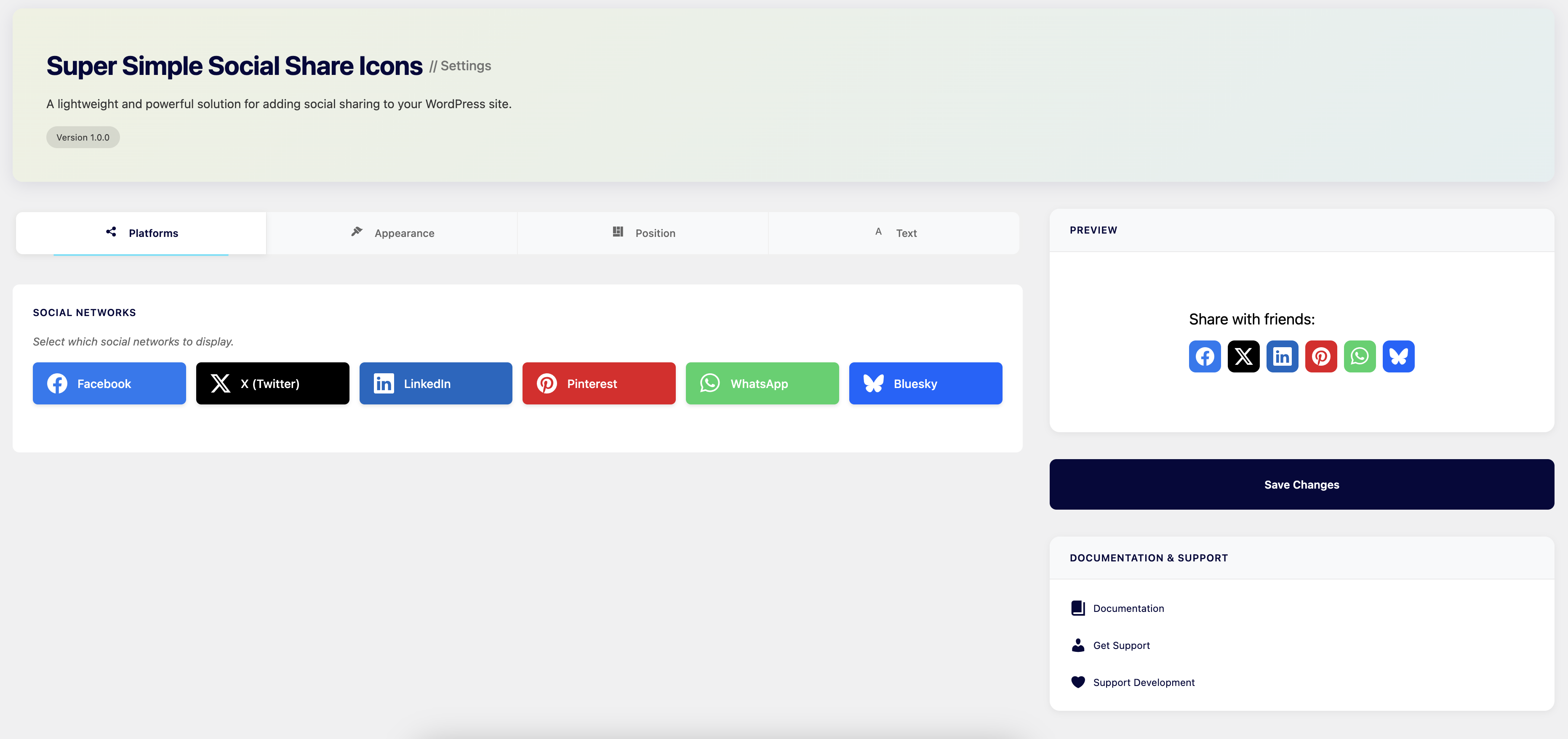 Social Share Buttons Display