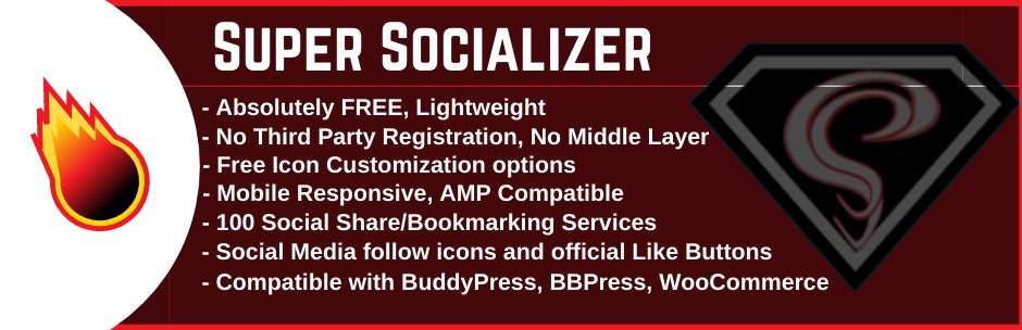 Social Share, Social Login ve Social Comments Plugin – Super Socializer için ürün resmi.