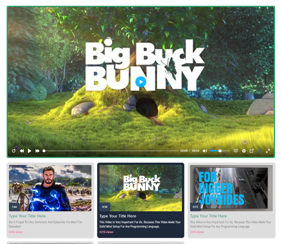 Grid layout on playlist