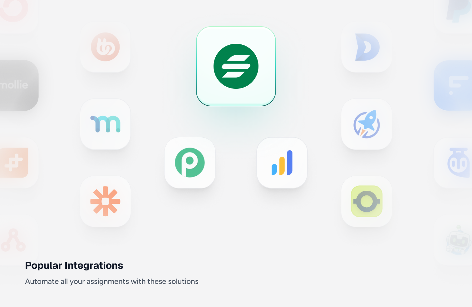 Popular Integrations.