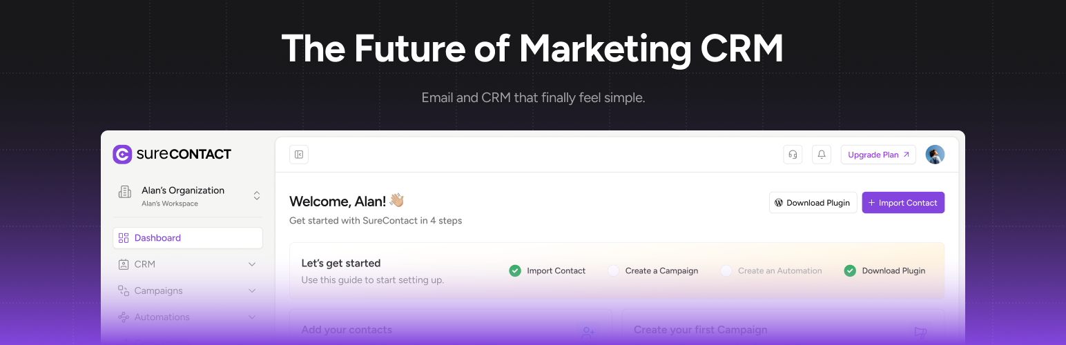 SureContact – Newsletters, Email Marketing, Automation, Revenue Tracking & CRM