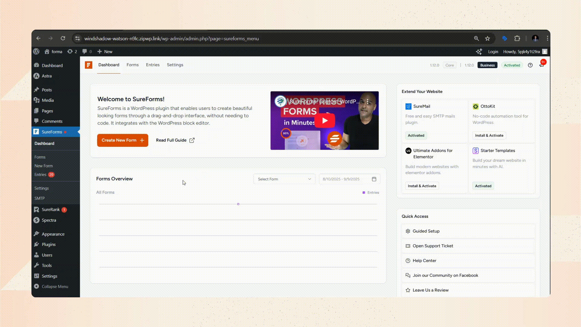 Start building your forms within minutes using SureForms. You can build a form from scratch or choose AI to build one for you.