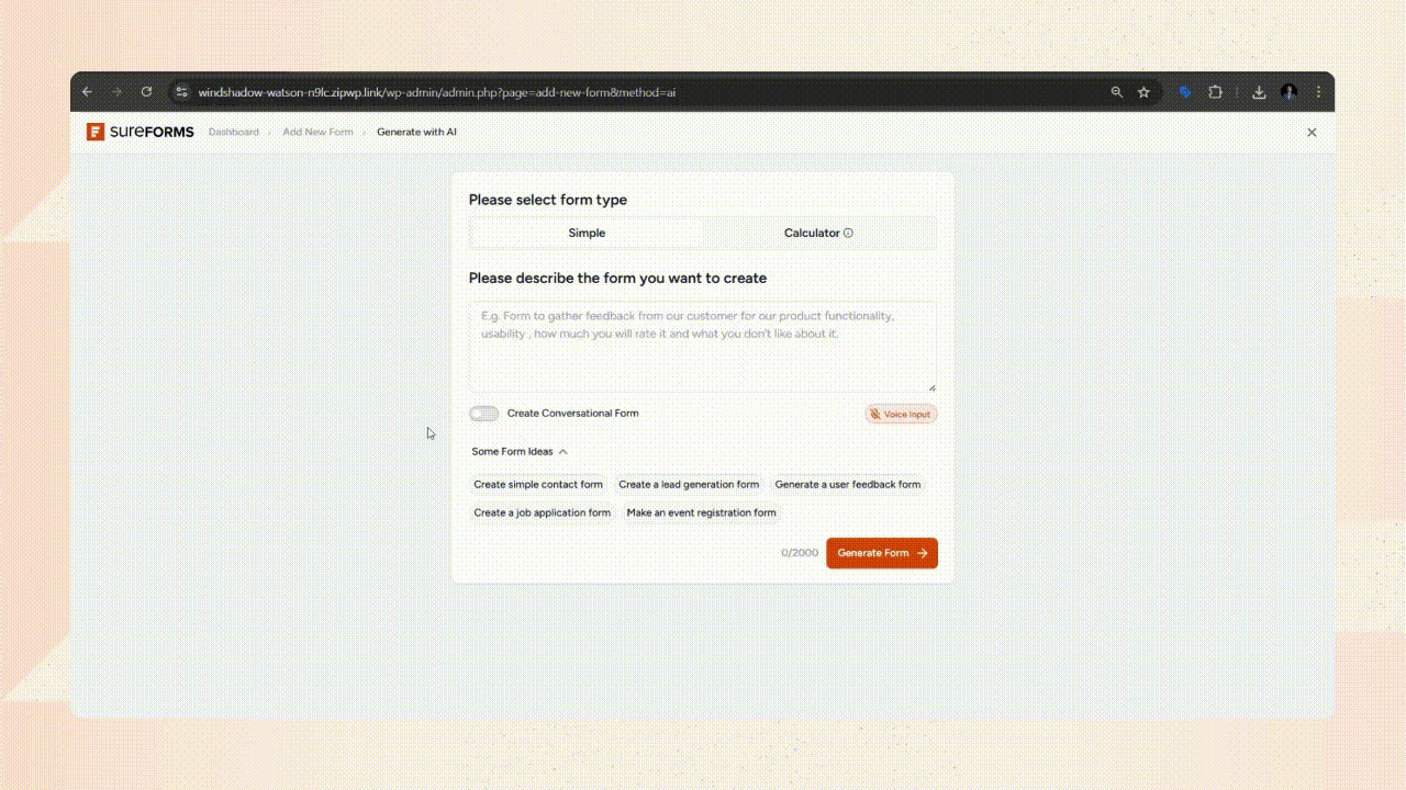 Build forms instantly with just a prompt. AI creates your forms with smart field suggestions. Then add, remove, or rearrange fields as you need.
