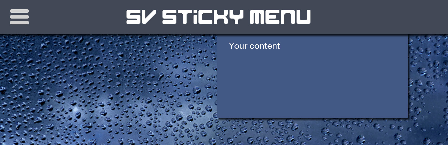 SV Sticky Menu