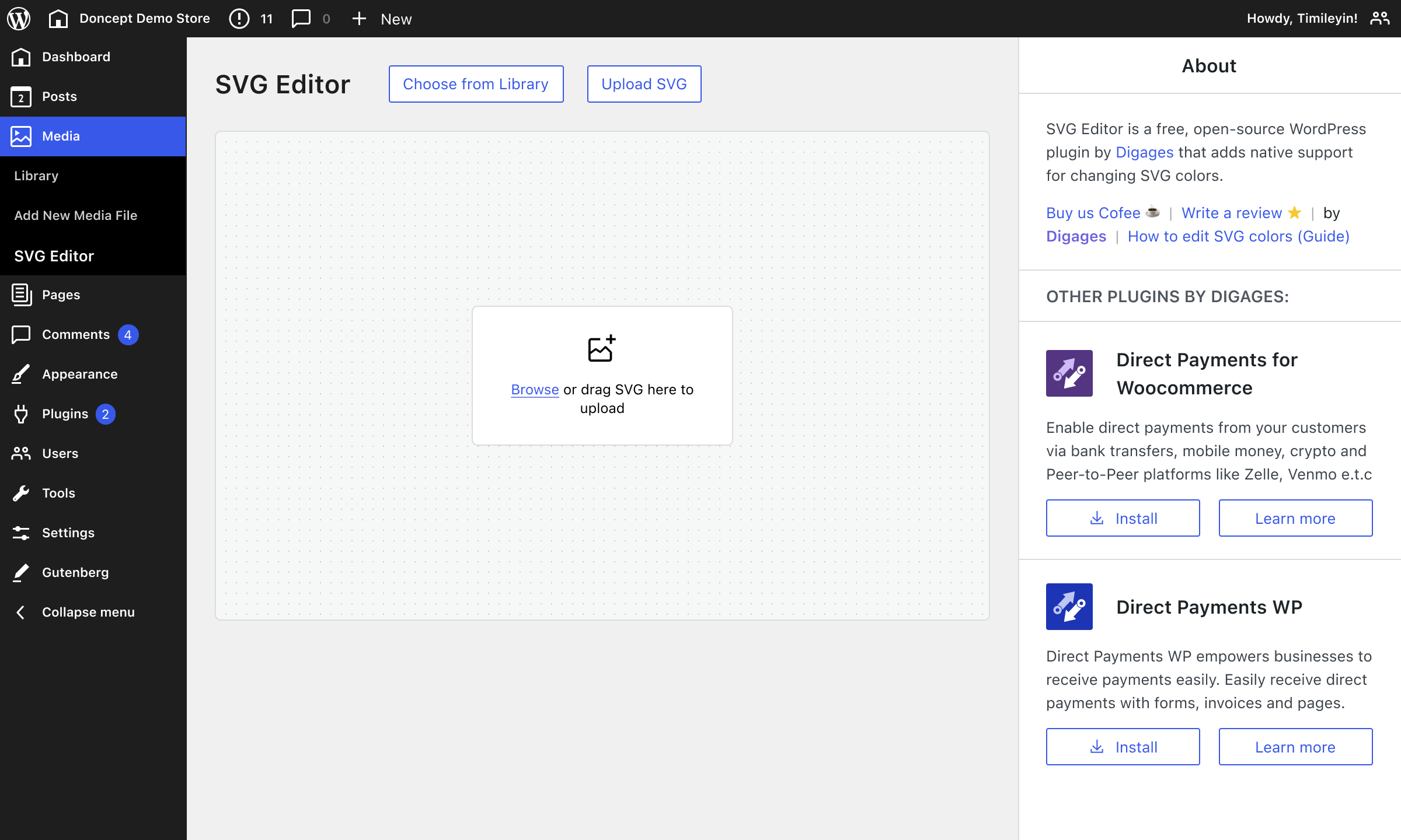 SVG Editor main interface