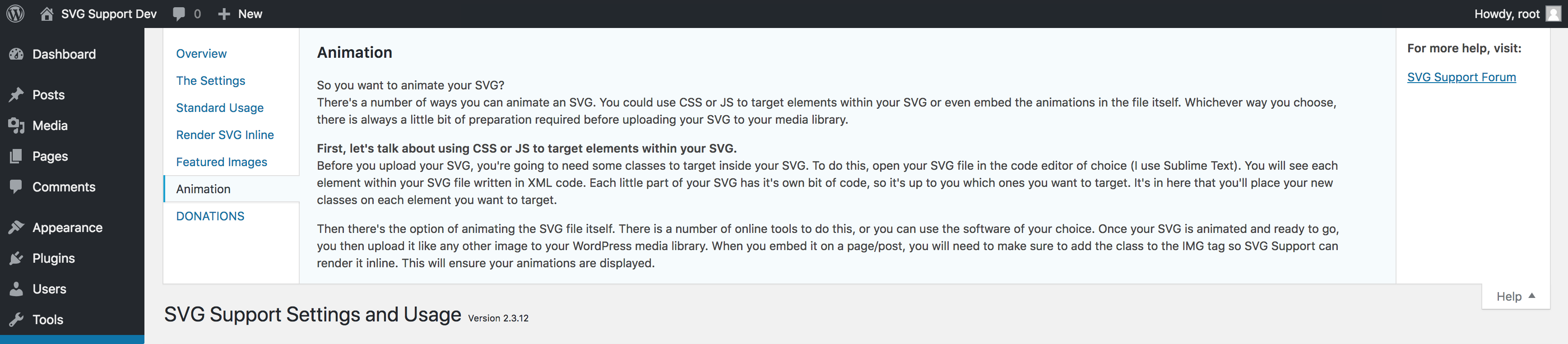 SVG Support