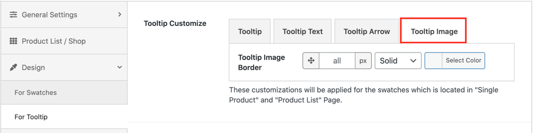 Design for tooltip image