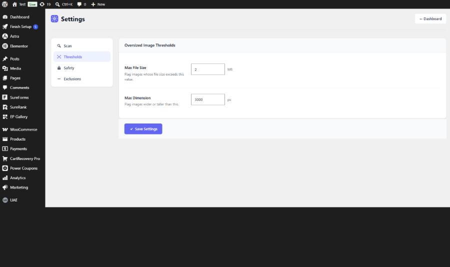 Bulk action bar for selecting and trashing, restoring, ignoring, or permanently deleting files.