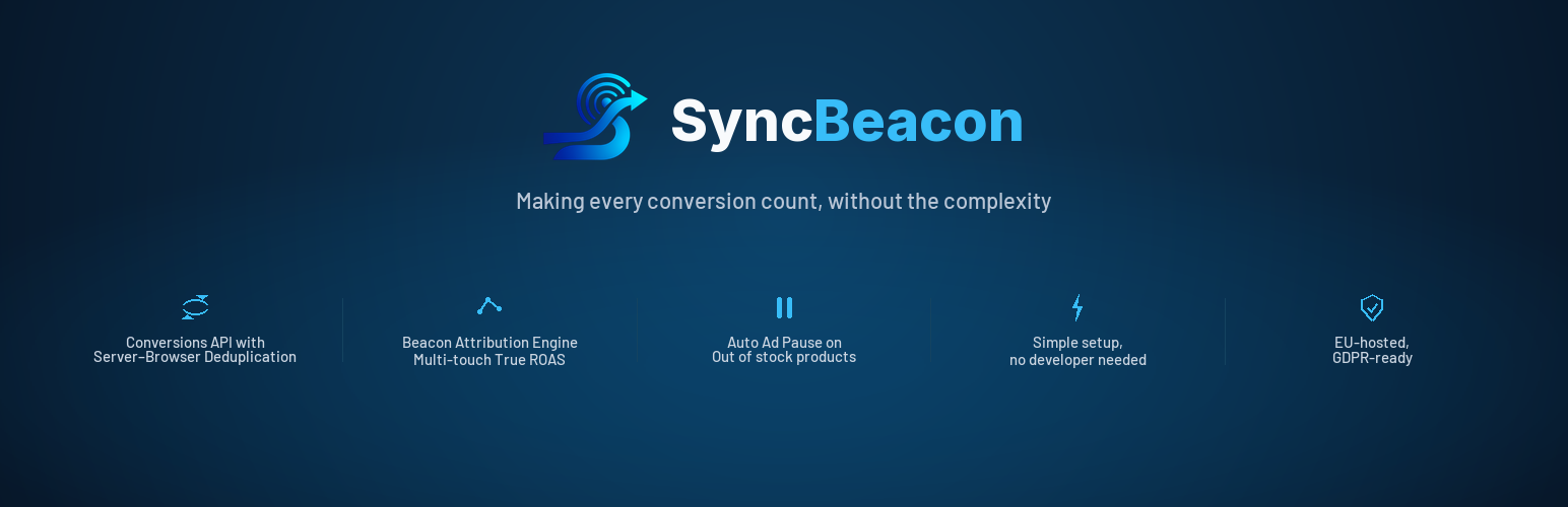 WordPress 外掛 SyncBeacon – Conversions API & Ad Automation 的封面圖片