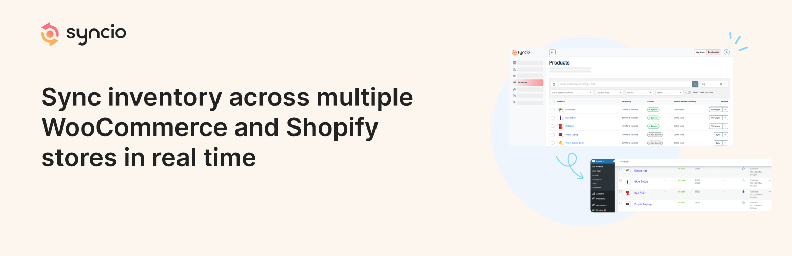 Syncio — Multistore Product &amp; Inventory Sync For WooCommerce
