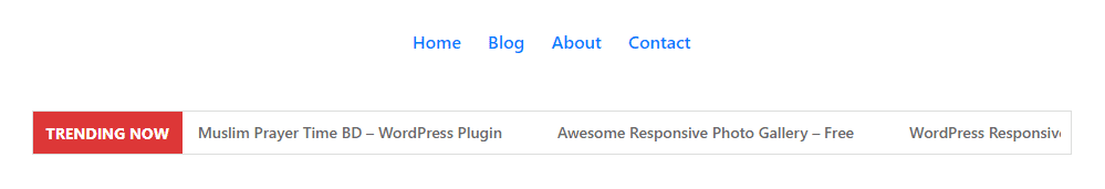 T4B News Ticker Demo.